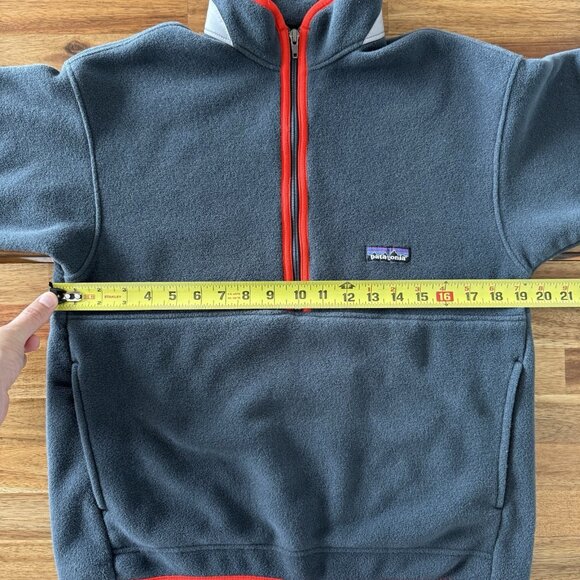 Vintage Patagonia Synchilla Marsupial Half Zip Pullover Kids L 12 School Outdoor - Picture 3 of 12